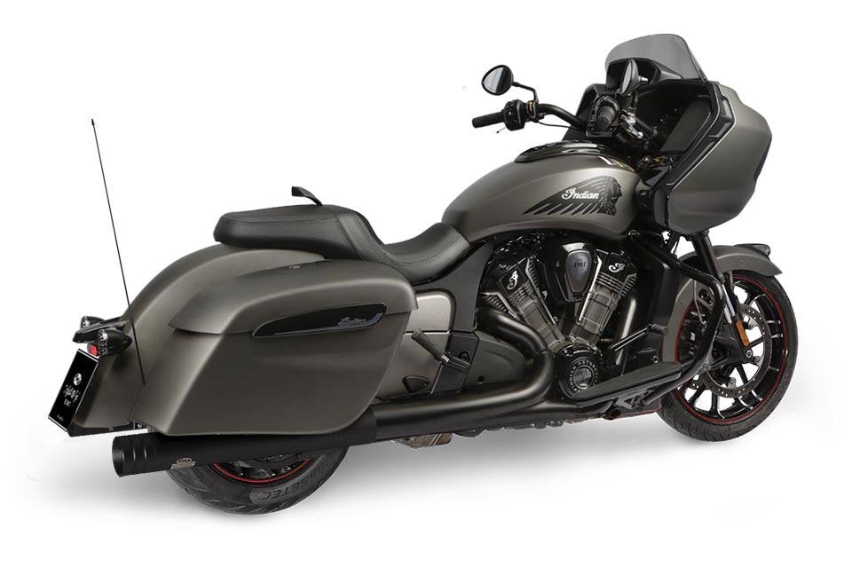 Indian Challenger / Pursuit Grand Exhaust, Black, Bigshot End Cap, Black