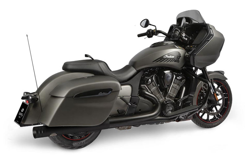 Indian Challenger / Pursuit Grand Exhaust, Black, Bigshot End Cap, Black