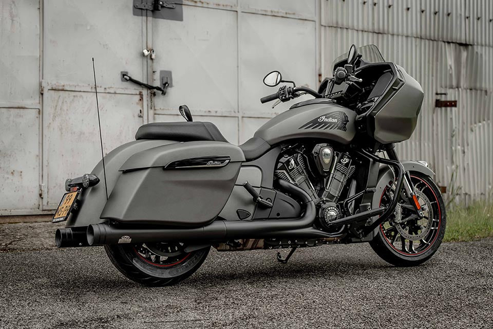 Indian Challenger / Pursuit Grand Exhaust, Black, Bigshot End Cap, Black - Image 4