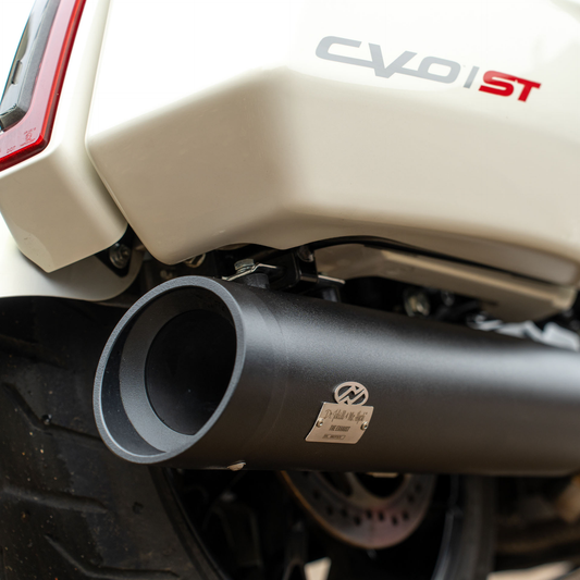 2-1 Slip-On Muffler for Touring, Slashcut Black - Electronic - Image 2