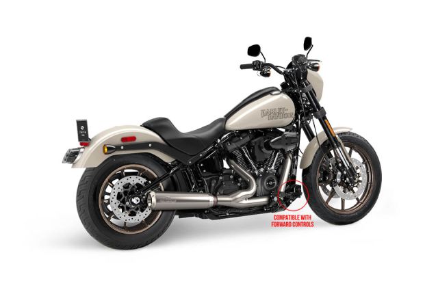 H-D Softail, Twenty-One Streetfighter Brushed Stainless Steel/Aluminium 21 Full Forward Narrow Brush