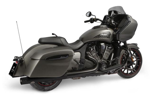 Indian Challenger / Pursuit Grand Exhaust, Black, Bigshot End Cap, Black