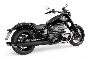 Beat Long Black with Slashcut Chrome w/ Black Heat Shield