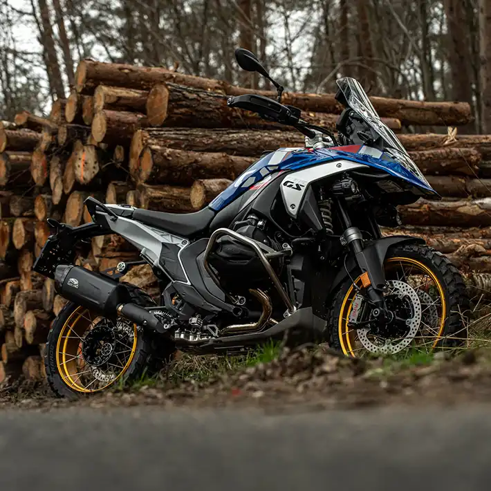 BMW GS in the Woods Exhaust