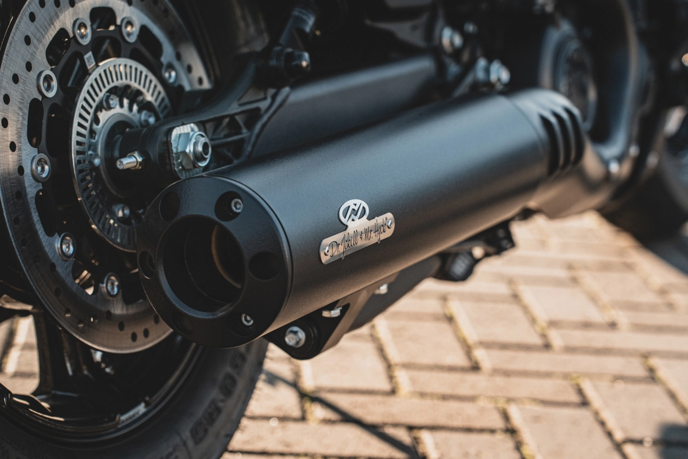 Indian Scout 1250cc with a Dr. Jekill & Mr. Hyde® VOX Exhaust System shown on the new Indian Scout